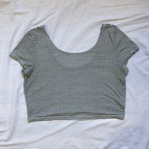 Striped American Eagle Crop Top